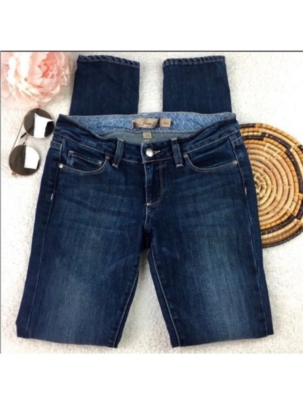 PAIGE Skyline Mid-Rise Skinny Jeans 26